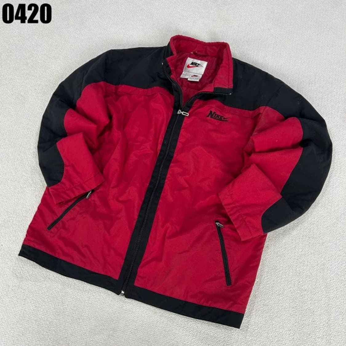 나이키 바람막이 올드스쿨 자켓 레드/블랙 실측 100 상품이미지1