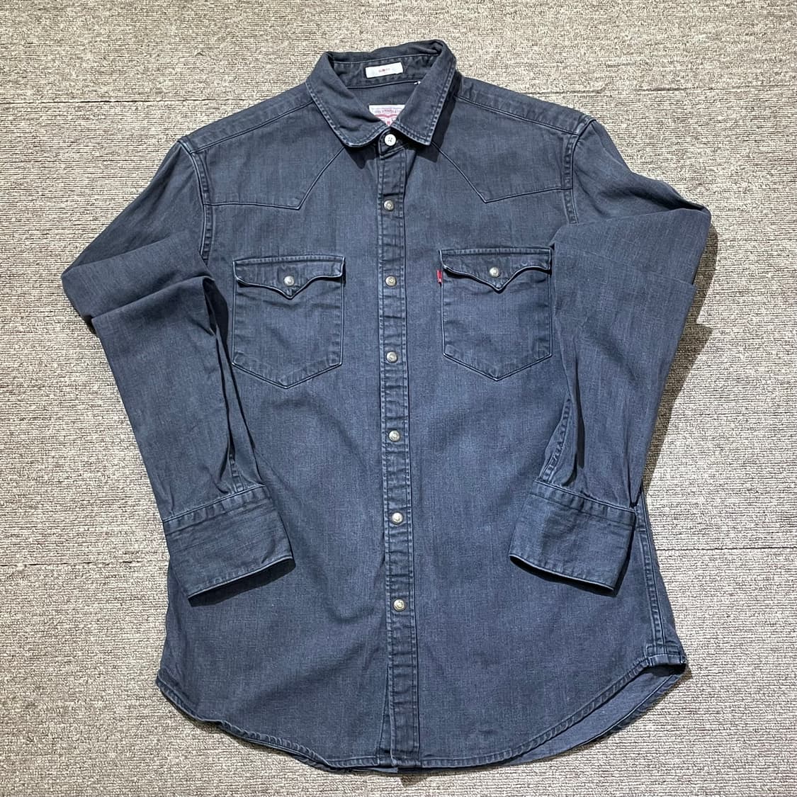 (M) Levi's 리바이스 코튼 블랙 웨스턴 셔츠 상품이미지3