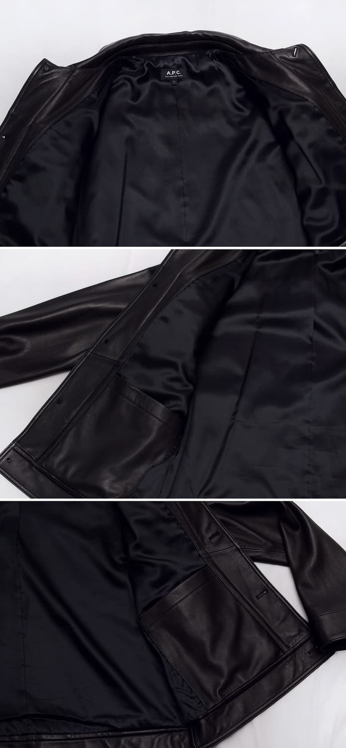 신품급) 아페쎄 (A.P.C) 저스틴 레더 트러커 자켓 (100+) 상품이미지7