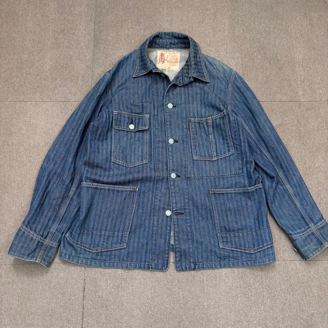 90s evisu evis 에비수 히코리 워크 초어 데님자켓  상품이미지1