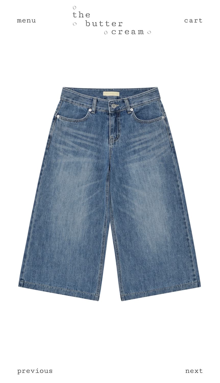 더버터크림 sloco 버뮤다 데님팬츠 7부 상품이미지3