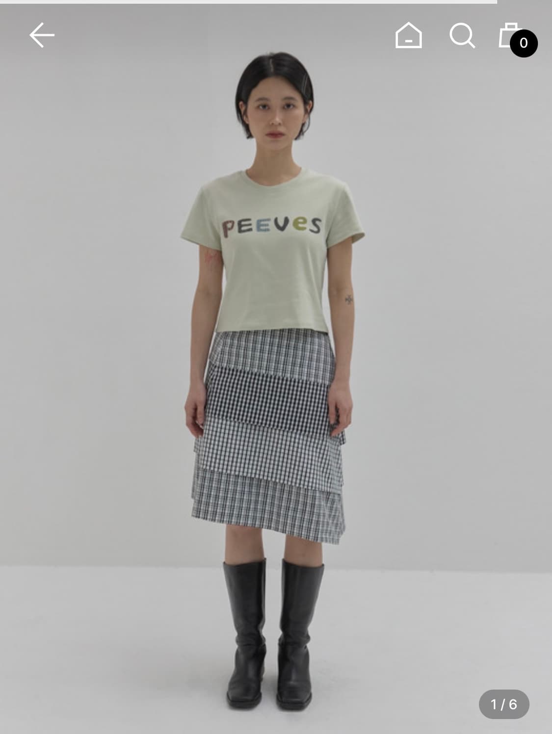 피브스피브스 체크 스커트 상품이미지4