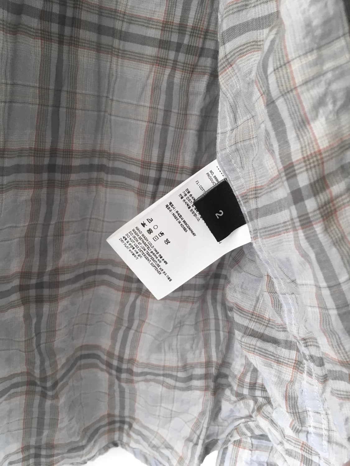 999휴머니티 이지 체크 셔츠 v15 상품이미지5