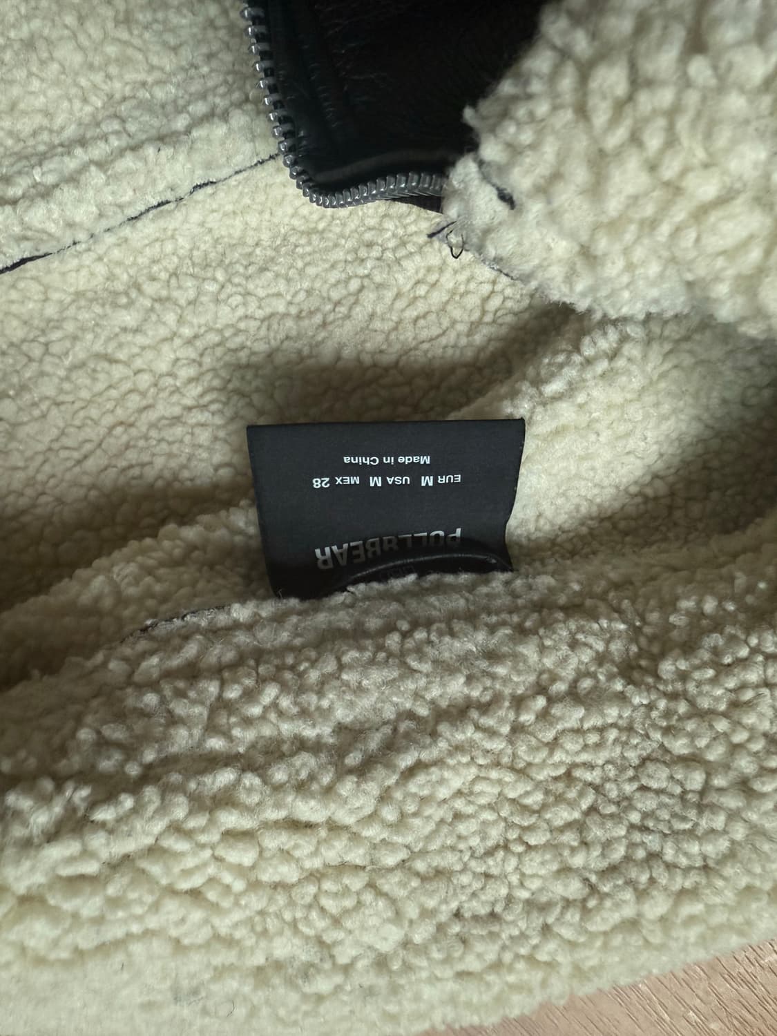 풀앤베어 블랙 무스탕 자켓 M 상품이미지3