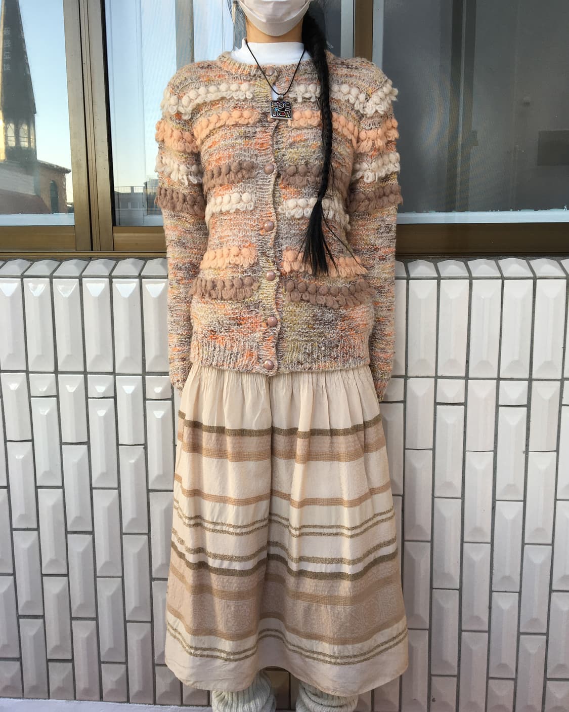 Pom pom knit cardigan 상품이미지1