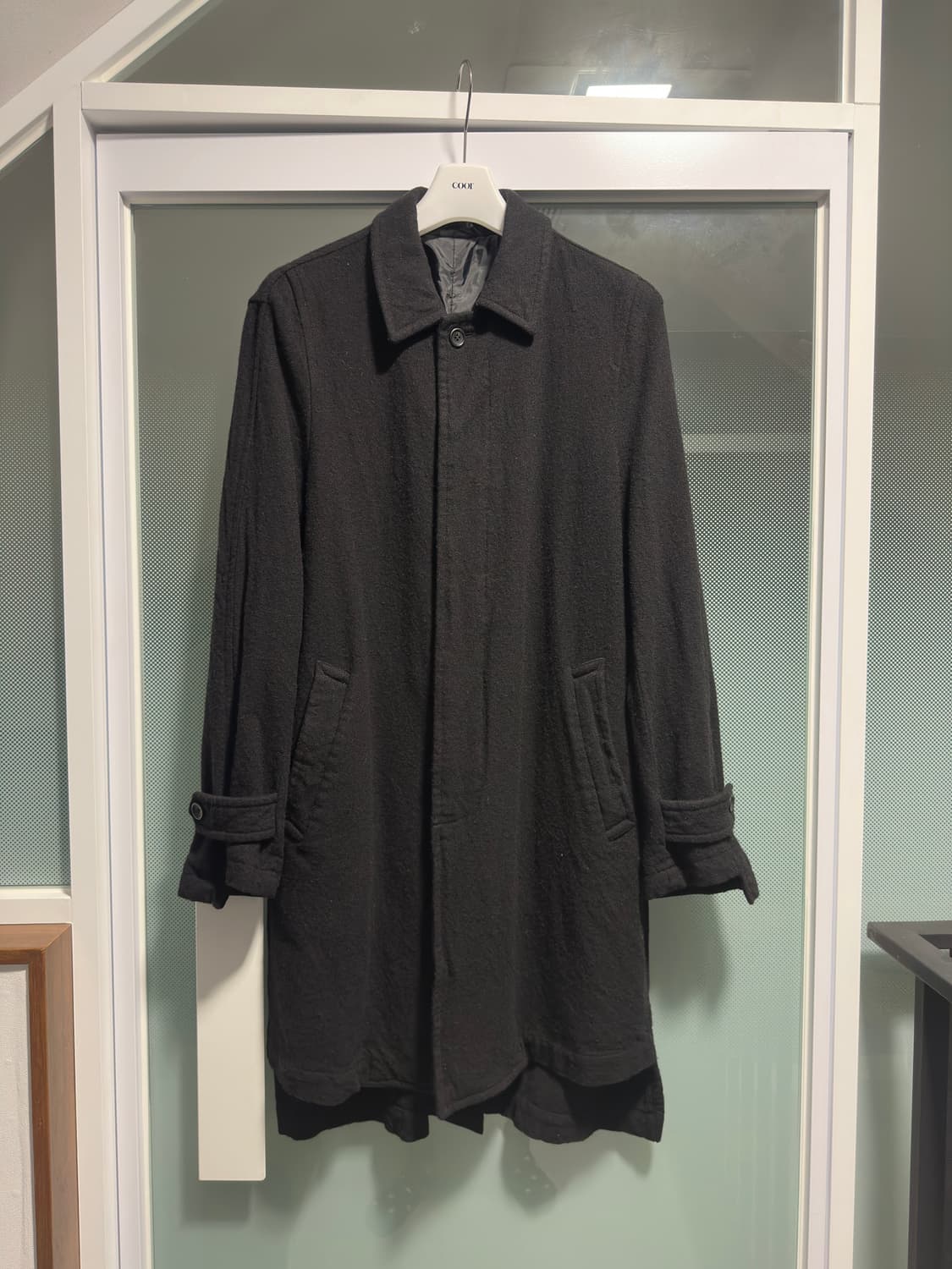 꼼데가르송 블랙 울코트 상품이미지1