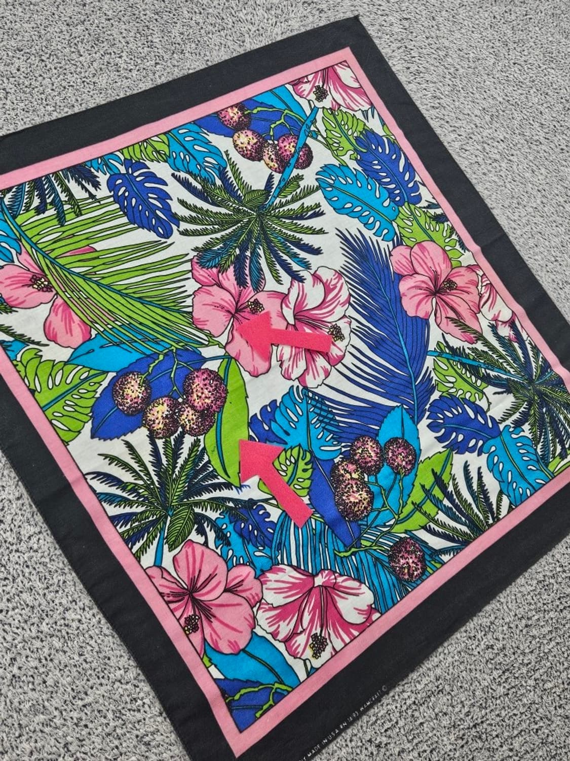 90's USA 플라워 반다나 ( 55X55 ) / 11703 상품이미지3