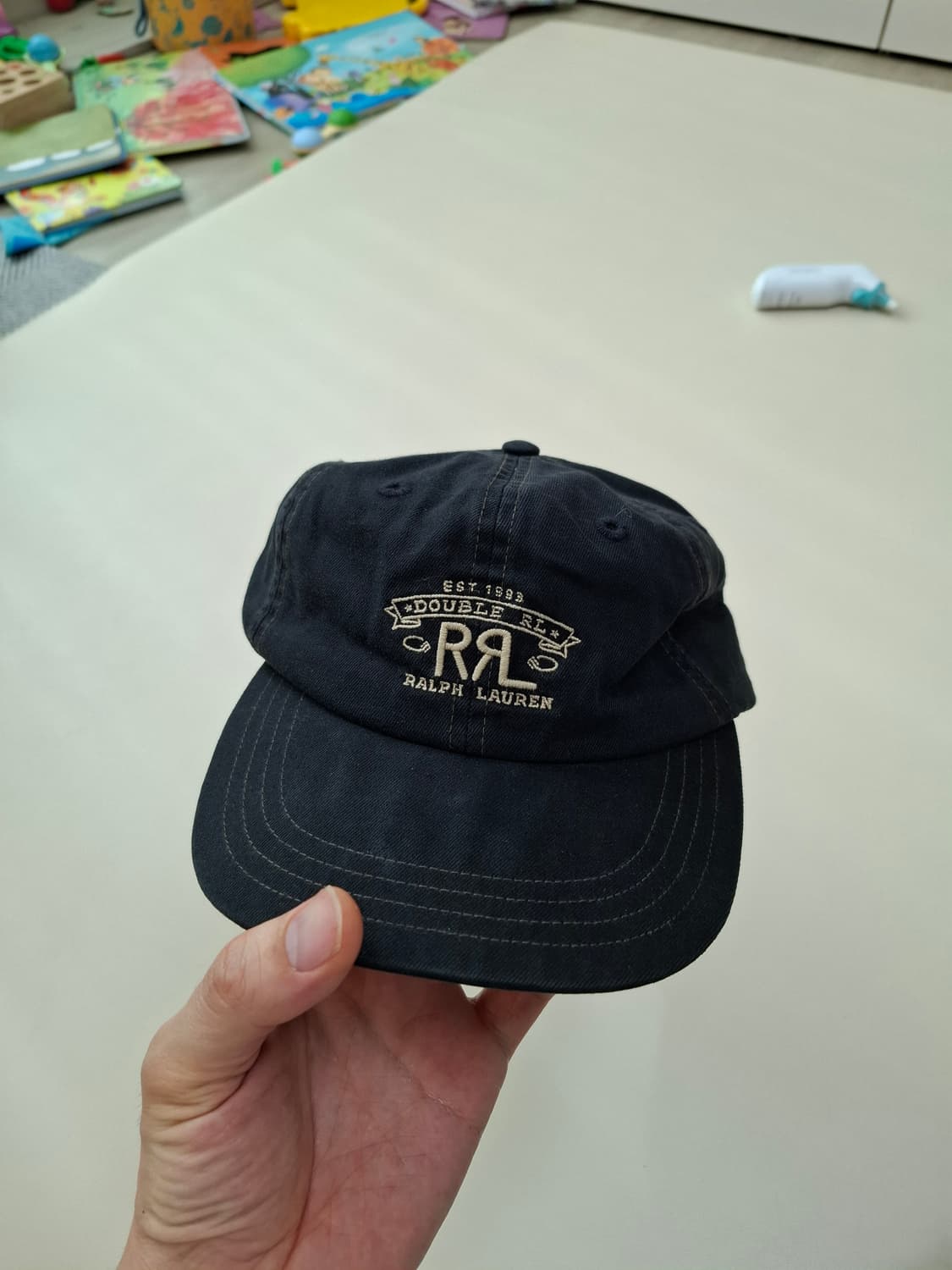 랄프로렌 더블알엘 랜치 로고 블랙 볼캡 상품이미지1