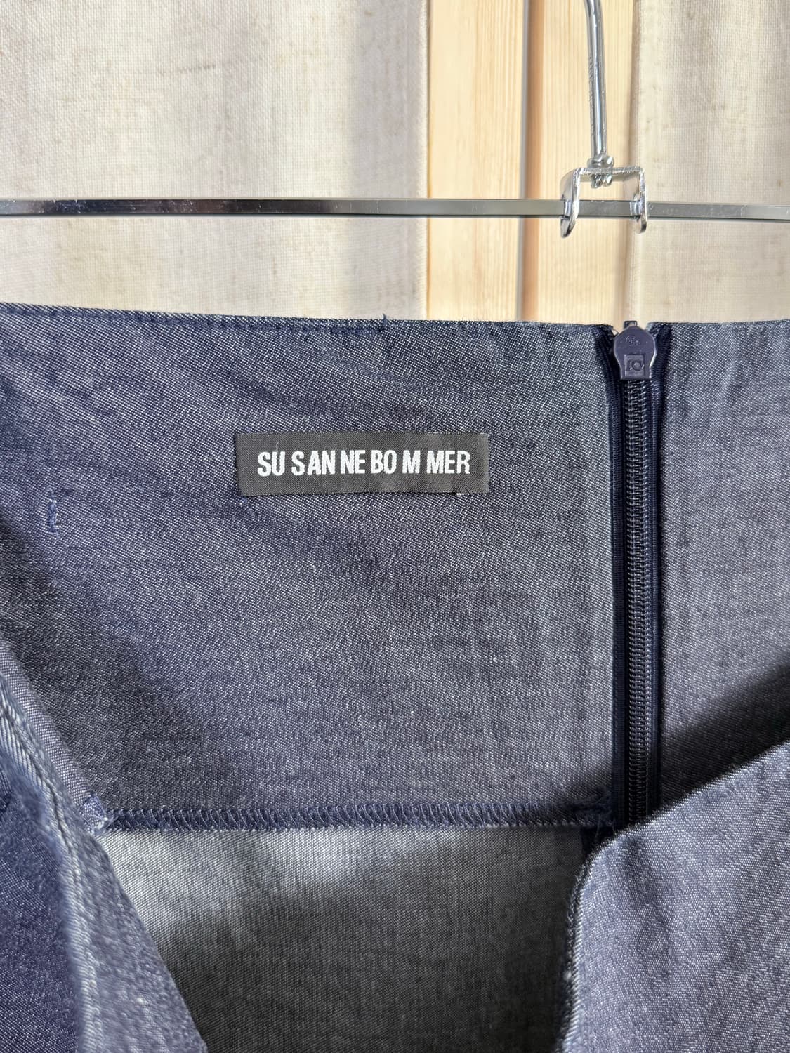 Su San Ne Bo M Mer 데님 미디 플리츠스커트 상품이미지2