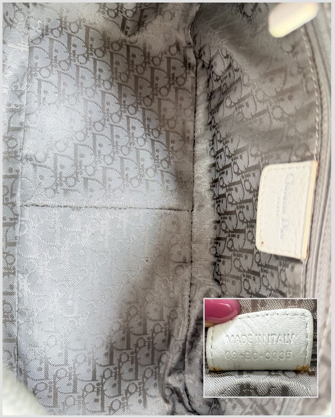 디올 까나쥬 퀼팅 레더 D 버클 미니 토트백 상품이미지10