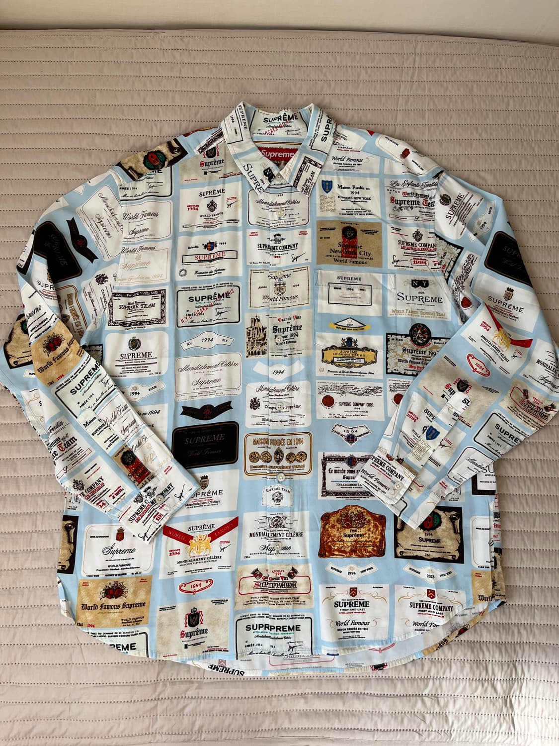 [L] 슈프림 라벨 프린팅 셔츠  상품이미지4