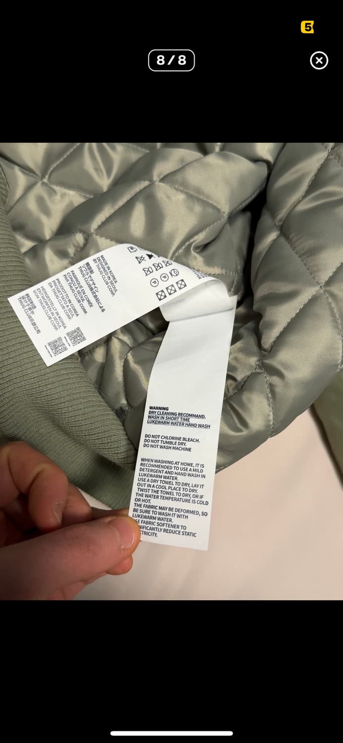 떠그클럽 어버드 라이트닝 봄버 올리브 3사이즈  상품이미지8