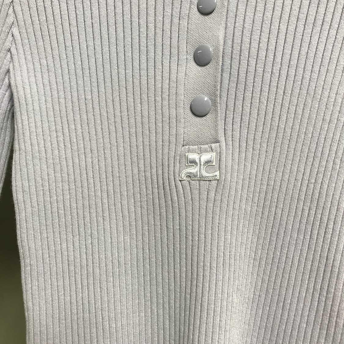 꾸레쥬 니트 반팔 카라티 M(W) 상품이미지4