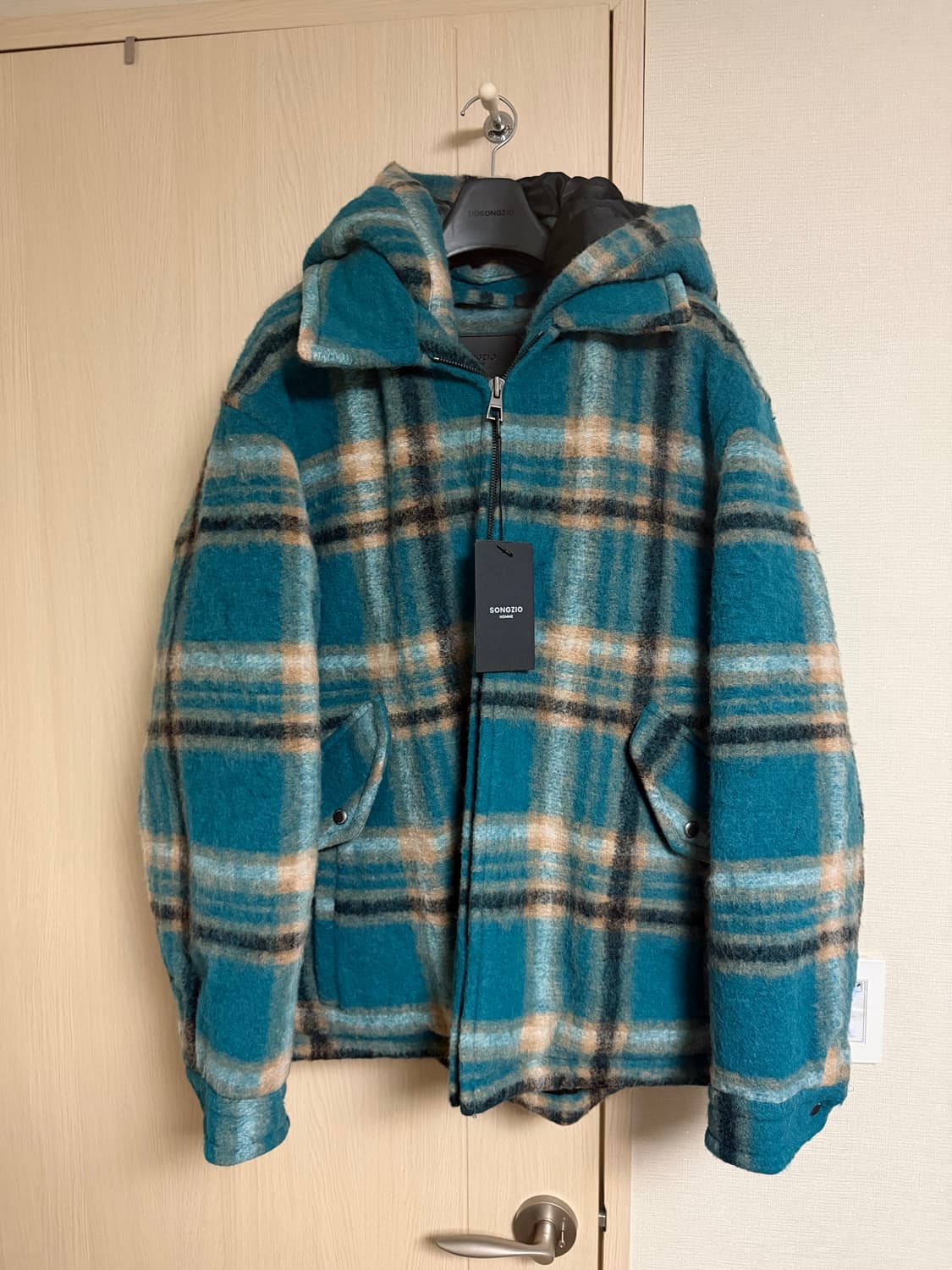 송지오옴므 타탄 체크 패딩 자켓  50 상품이미지1