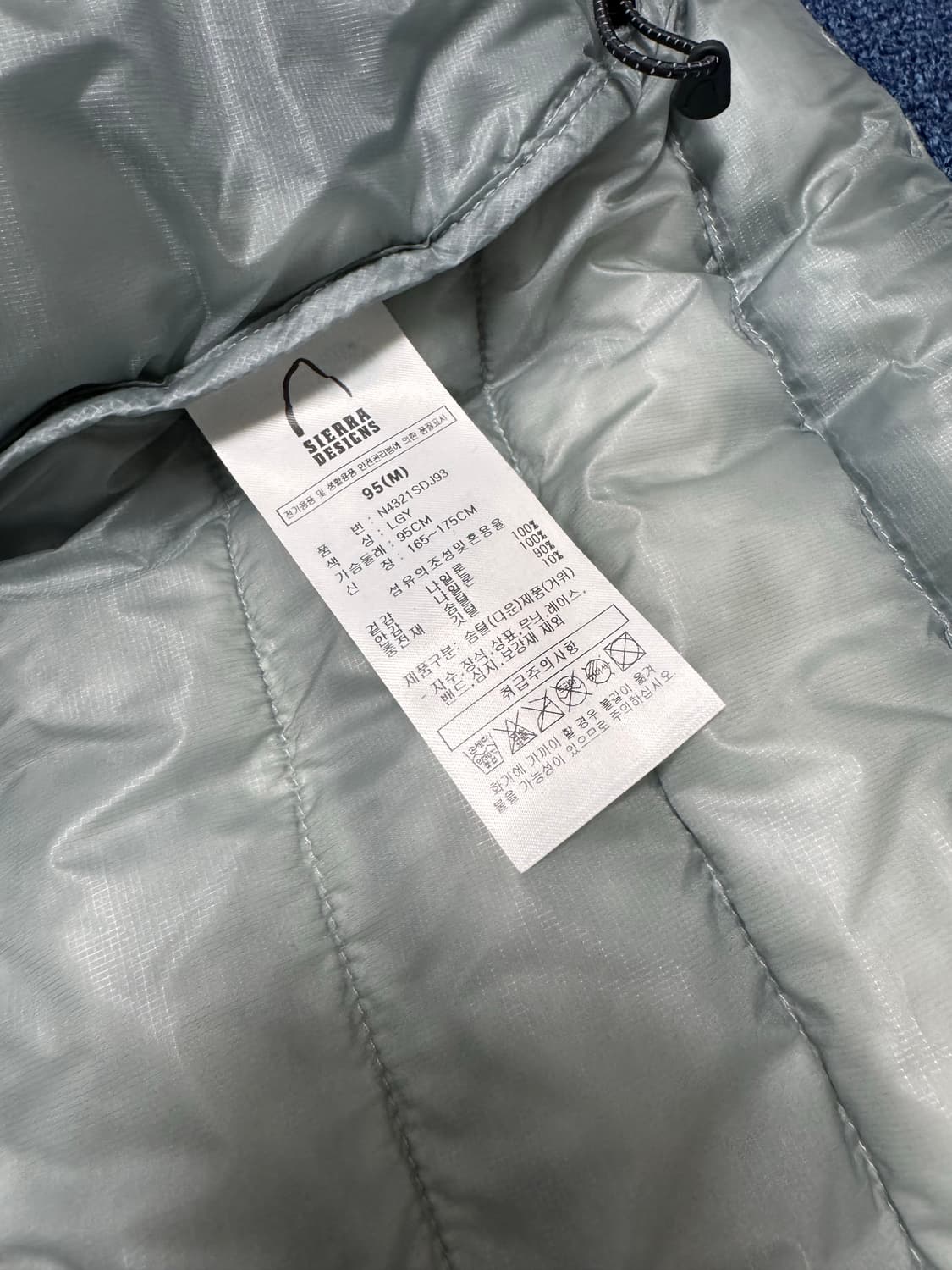 시에라디자인 뮤어 경량패딩 라이트그레이 상품이미지4