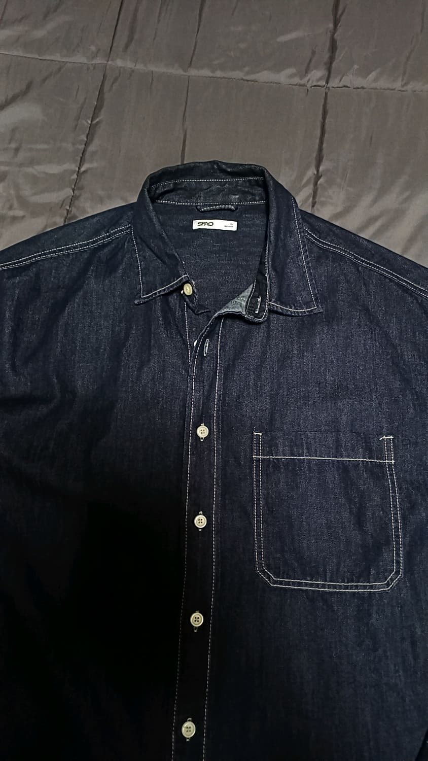 스파오 오버핏청남방 XL 가슴68 기장80 상품이미지2