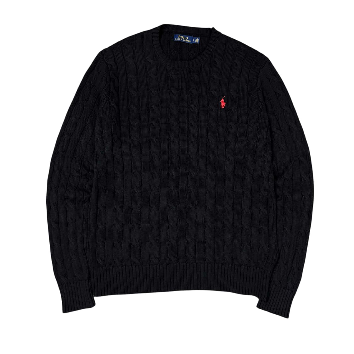 (S) 폴로 랄프로렌 신형라벨 케이블 니트 블랙 상품이미지1