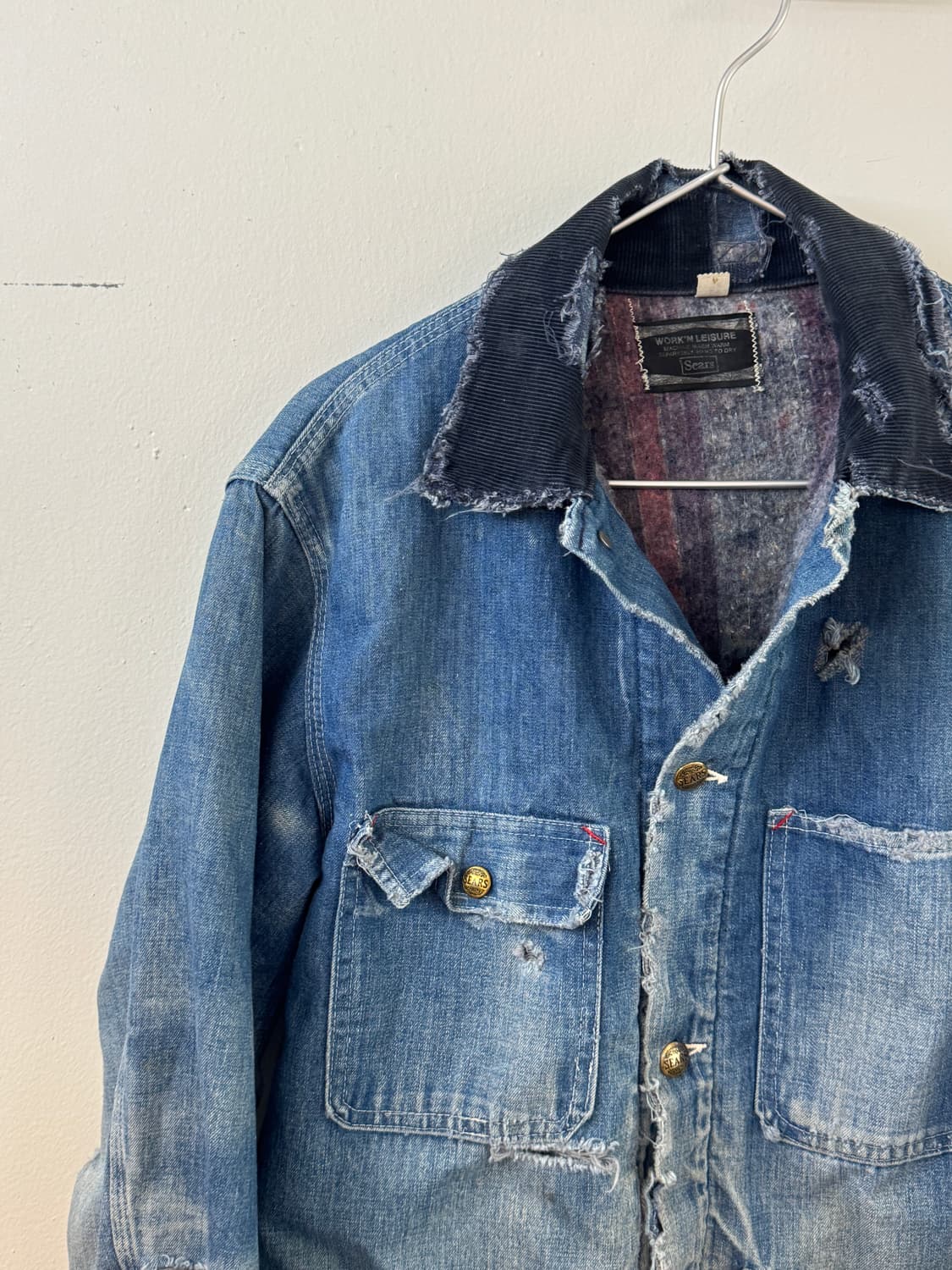70'S Hard Faded Sears Denim Jacket 상품이미지2