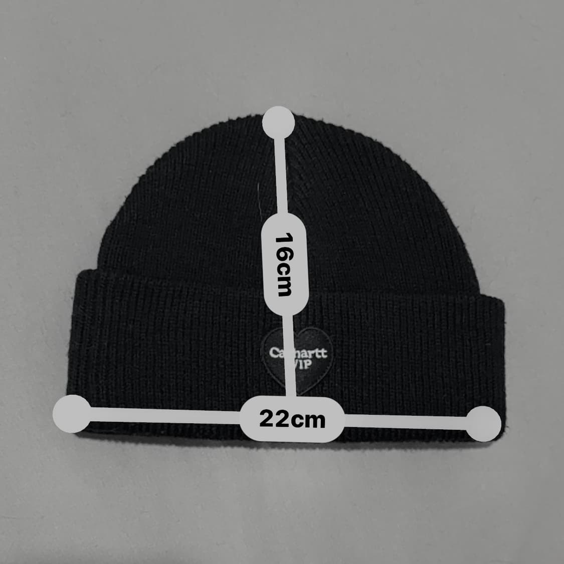 칼하트 wip 하트 숏비니 블랙 상품이미지2