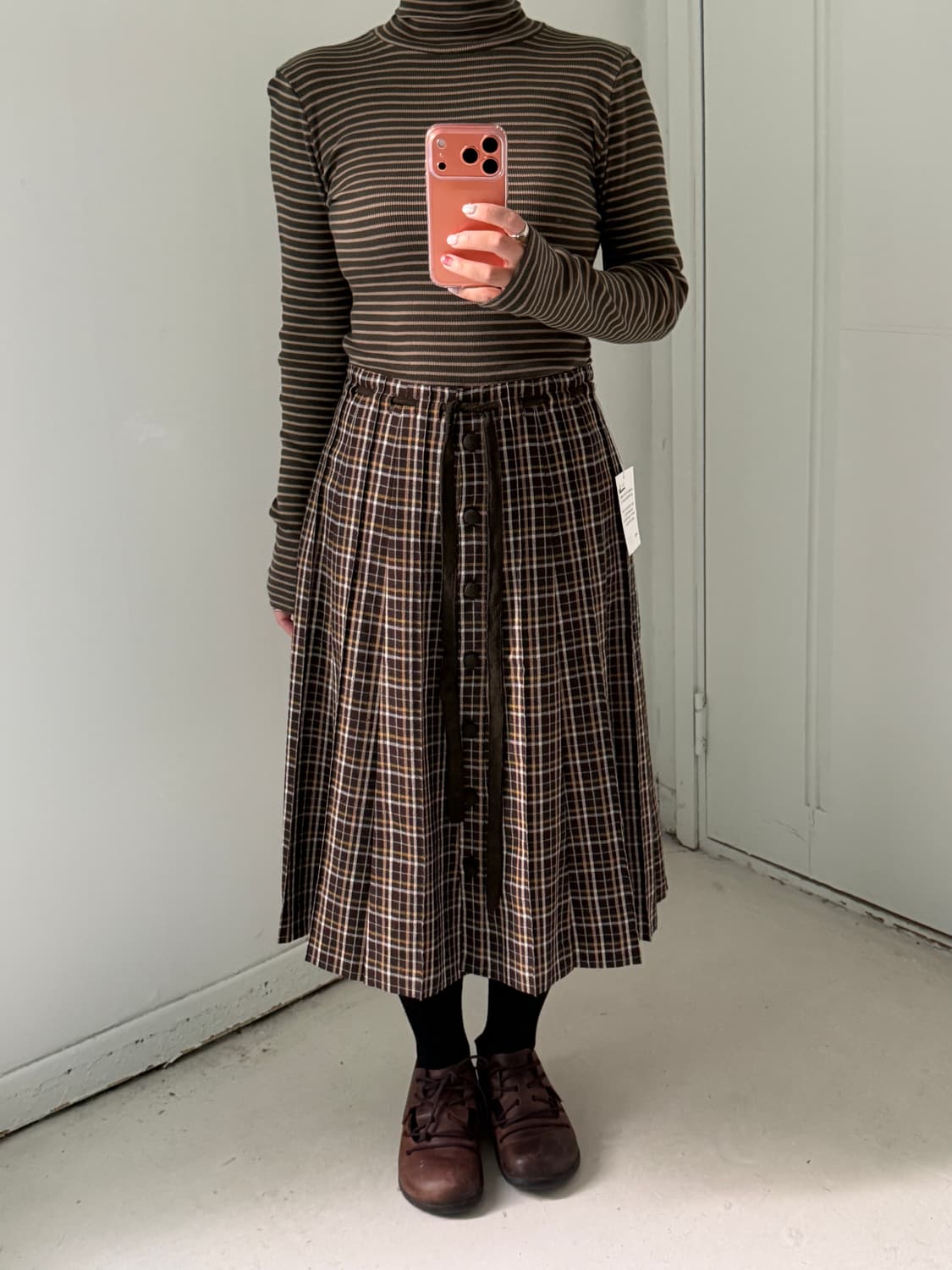 일본빈티지 스트라이프 롤넥 롱슬리브 상품이미지1