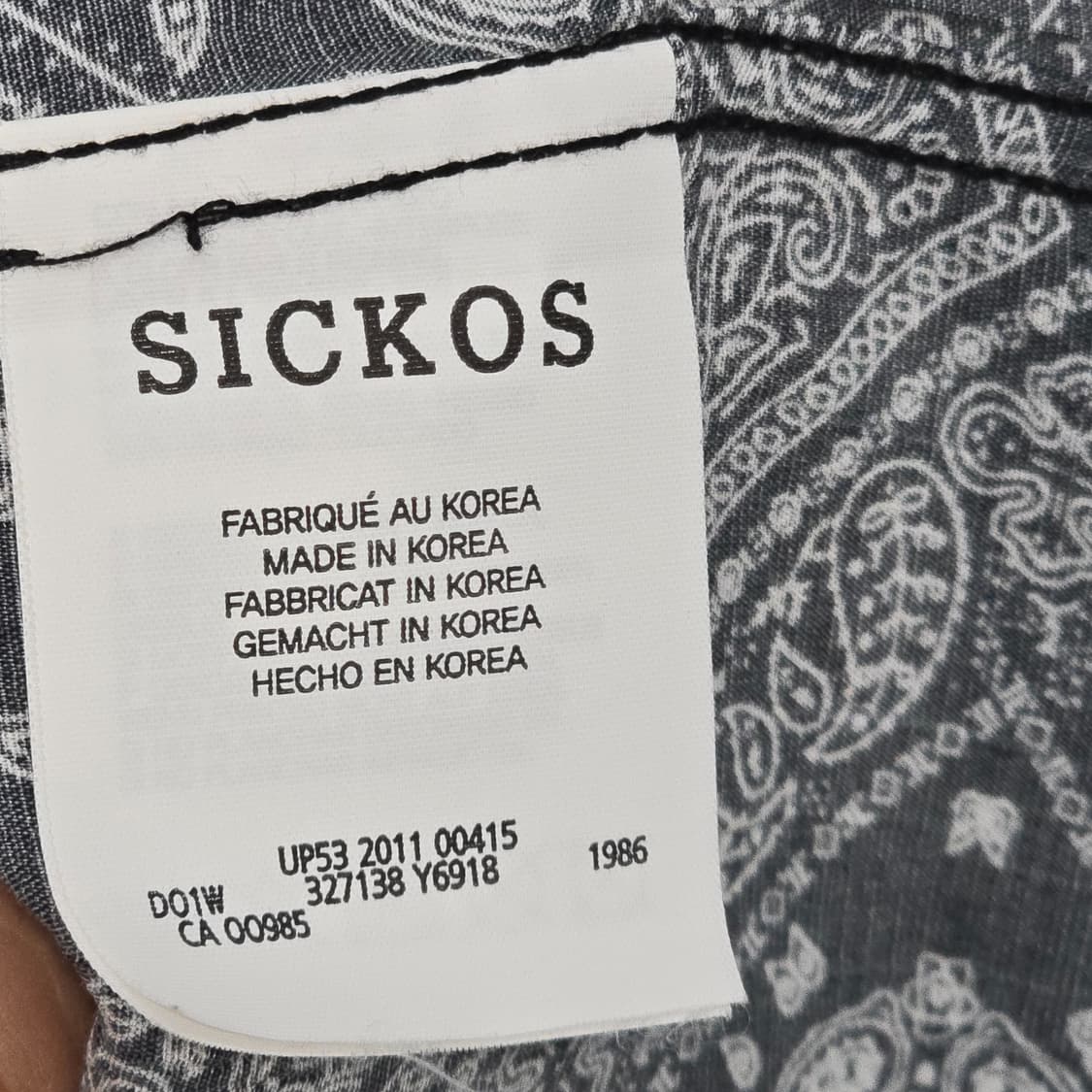 SICKOS 반다나 페이즐리 반팔 셔츠 / 스트릿 빈티지 오버핏 셔츠 상품이미지8