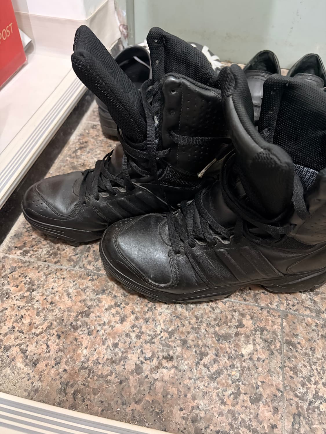 릭오웬스 무드 아디다스 레더 하이탑 상품이미지1