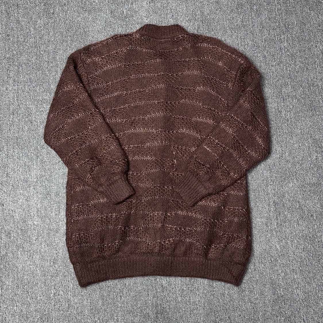 일본 빈티지 코코아 니트 가디건F /레트로 글로시 버튼 상품이미지3