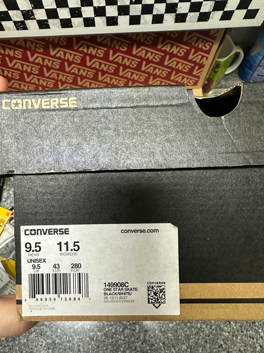 280 컨버스 원스타 스케이트 OX 블랙 새상품 상품이미지3