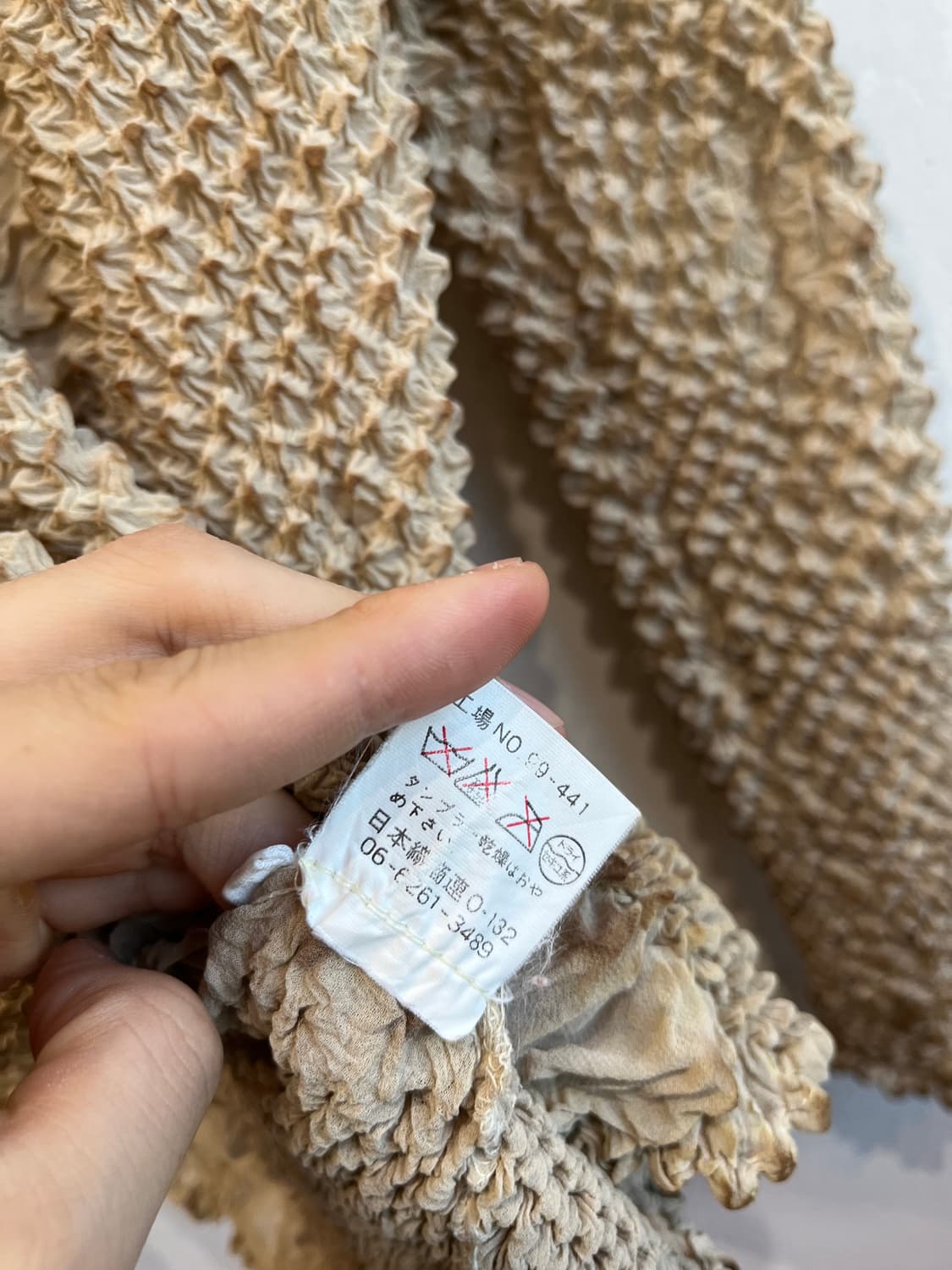 Made in JAPAN 팝콘 플리츠 롱슬리브  상품이미지7