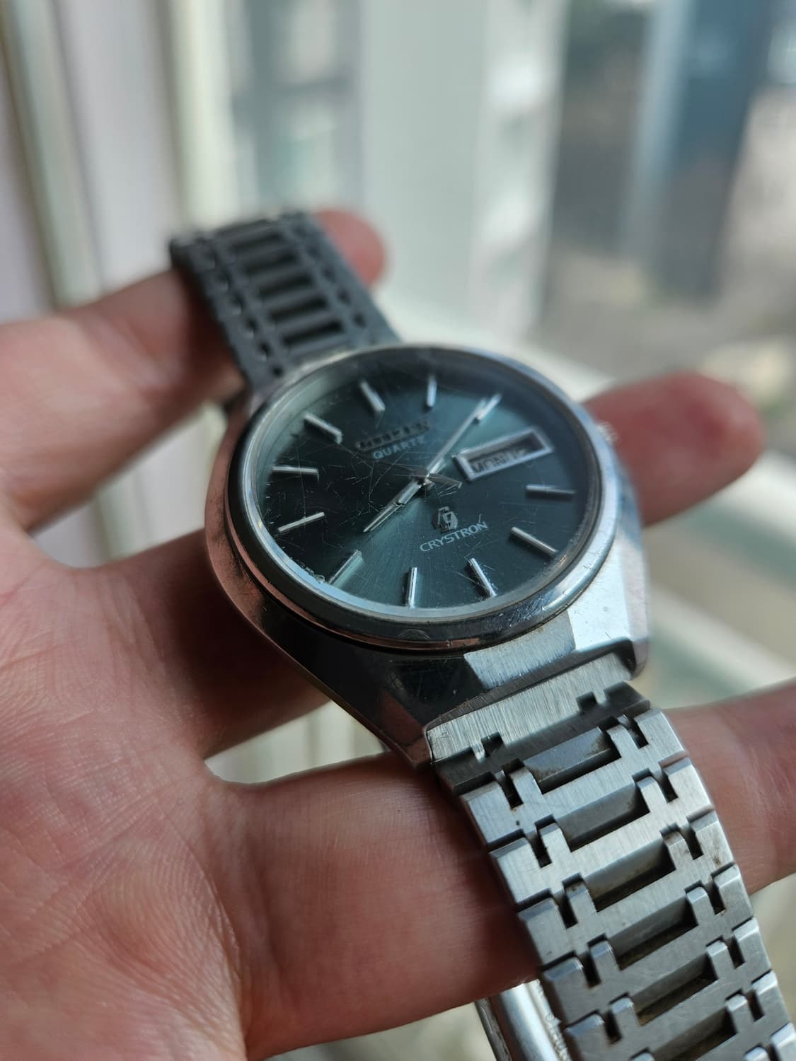 1978s 시티즌 크리스토론 초희귀 빈티지 - 딥그린 선레이 다이얼 상품이미지2