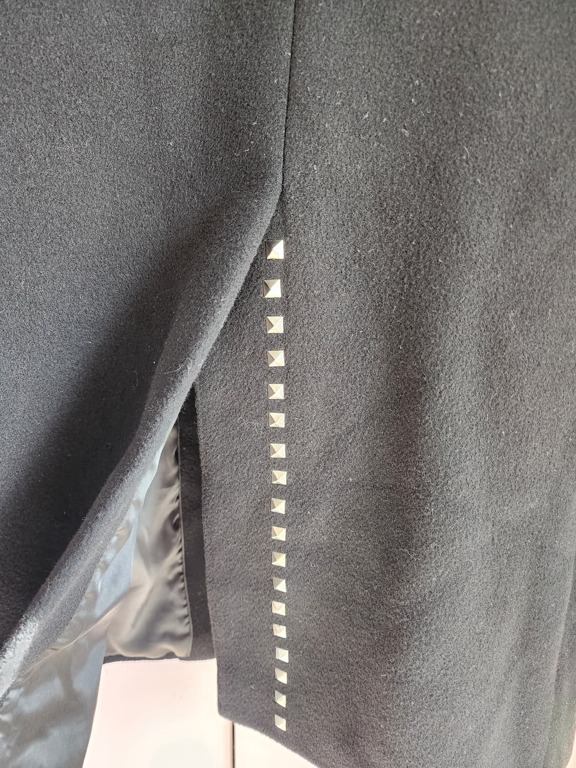 SYSTEM 시스템 옴므 울100% 코트 팜. 100사이즈 블랙 상품이미지4