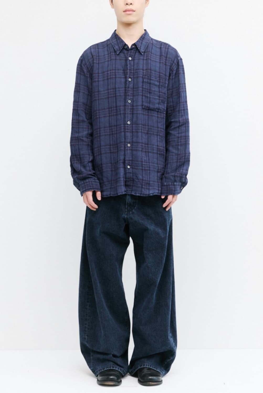 해칭룸 와이드 커브진 다크 블루 상품이미지1