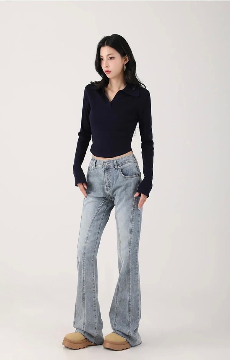 어반드레스 워싱 부츠컷 청바지 연청 상품이미지2