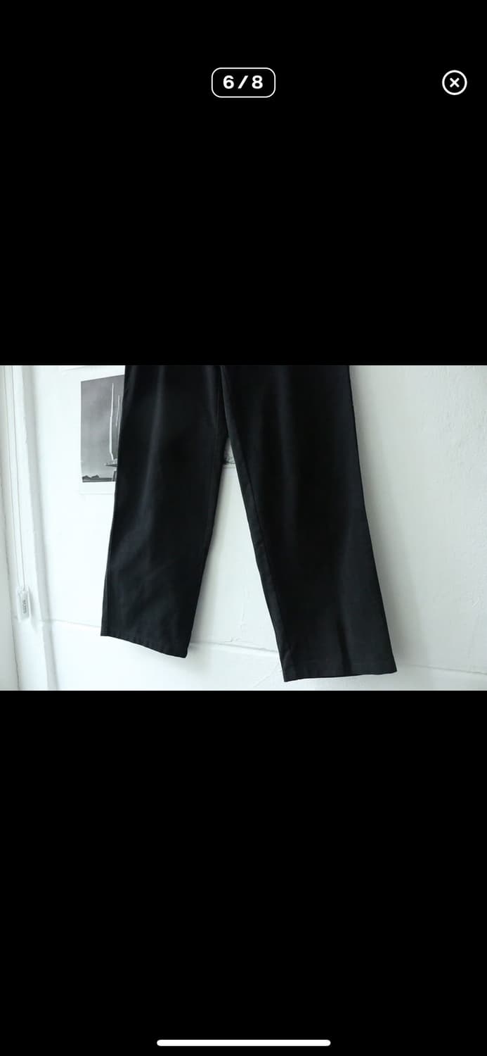 라코스테 블랙 와이드 팬츠 상품이미지6