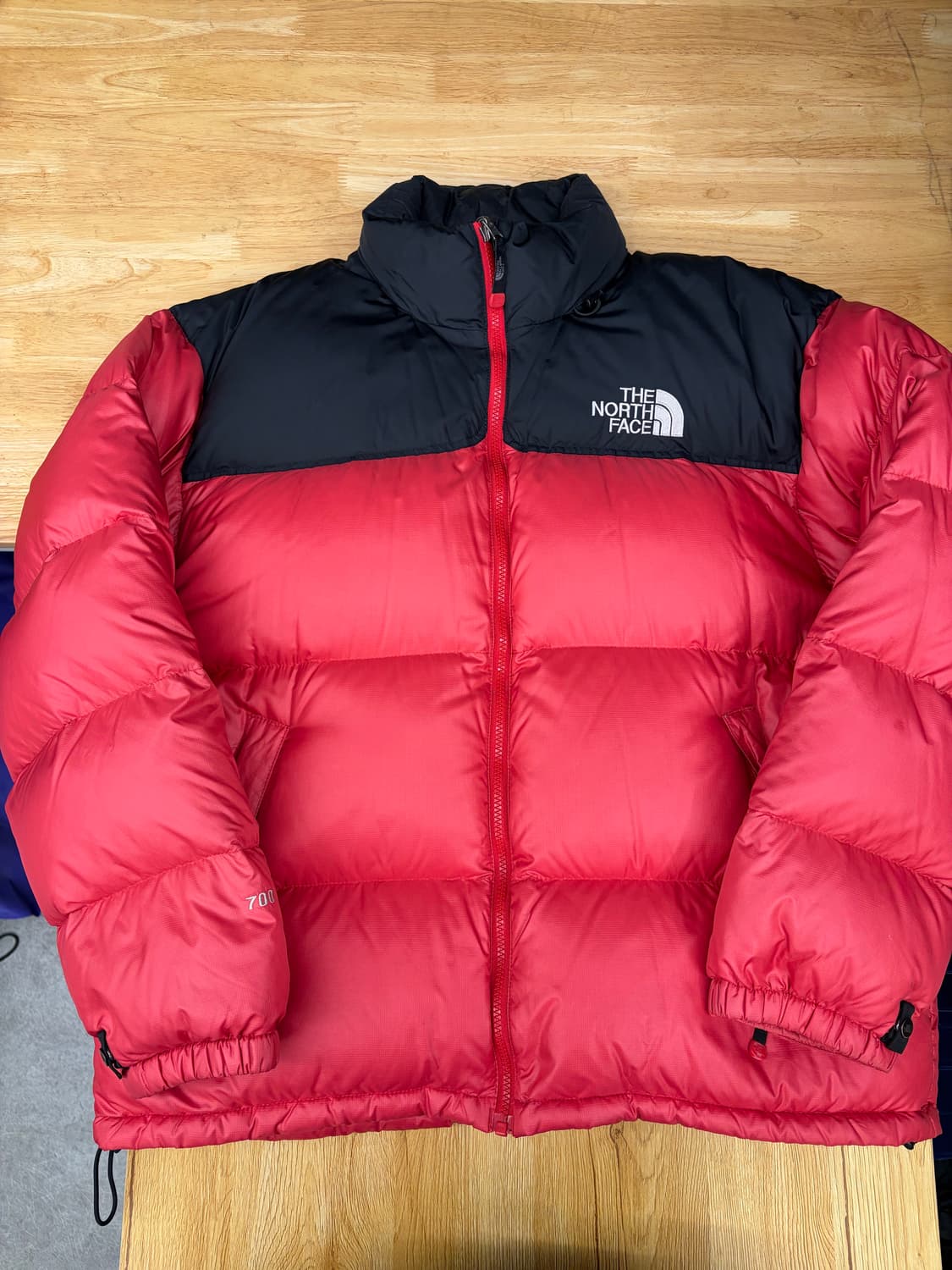 [XL]노스페이스 700 눕시 패딩 레드/블랙 상품이미지1