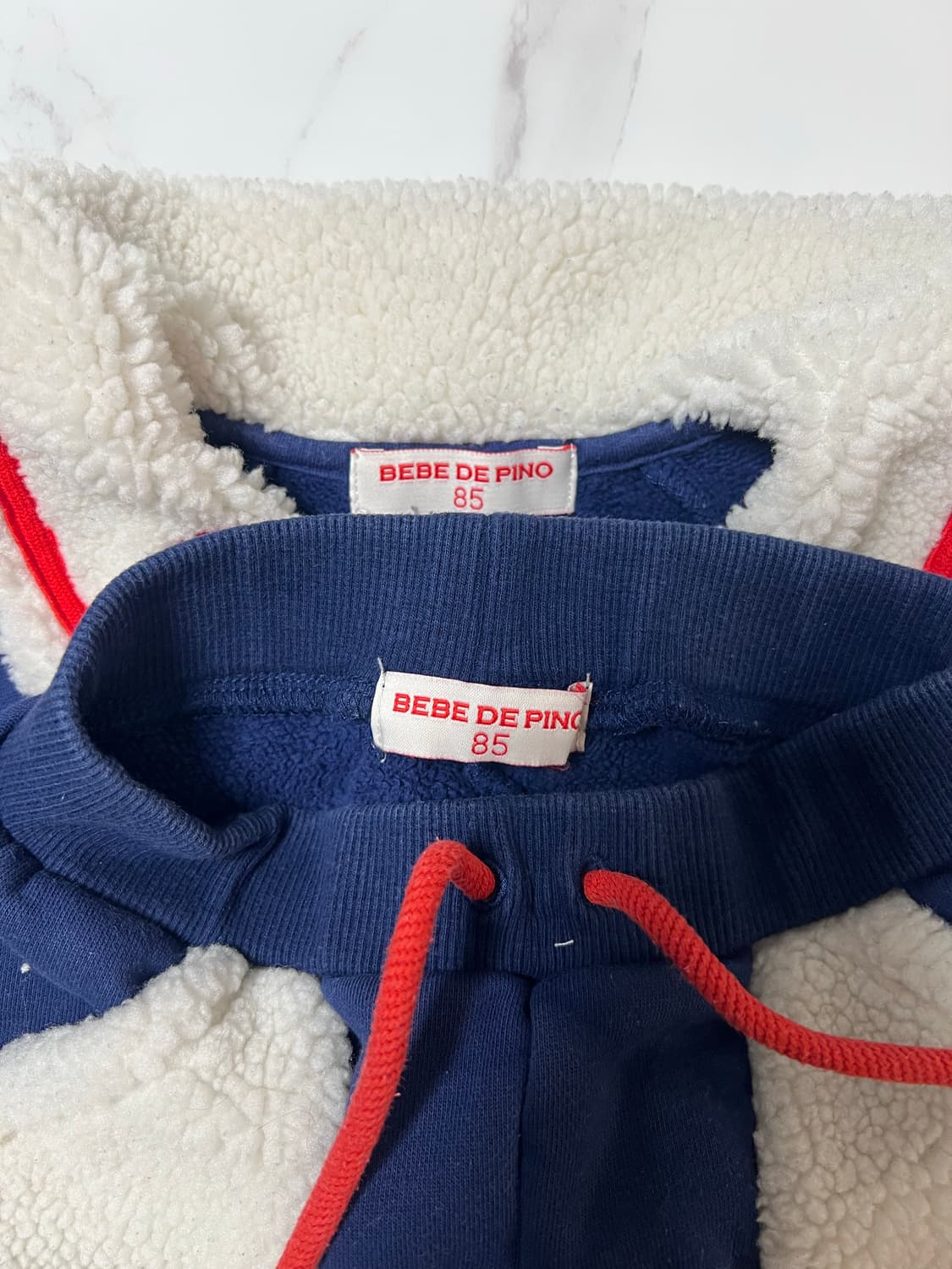 [85사이즈] 베베드피노 네이비 토끼 세라복 상하복 세트 상품이미지6