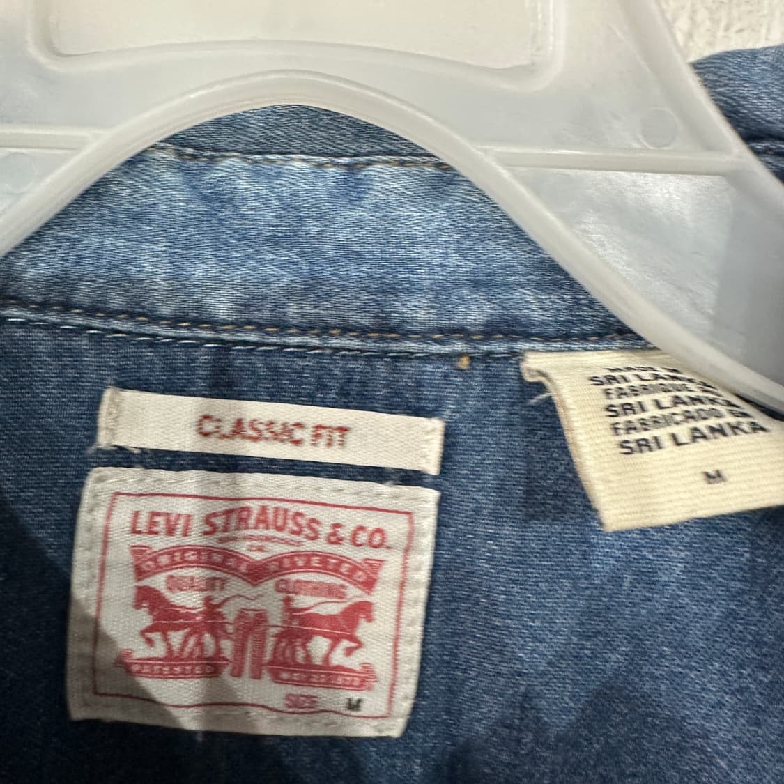 리바이스 웨스턴 데님 청남방 여성M 상품이미지3