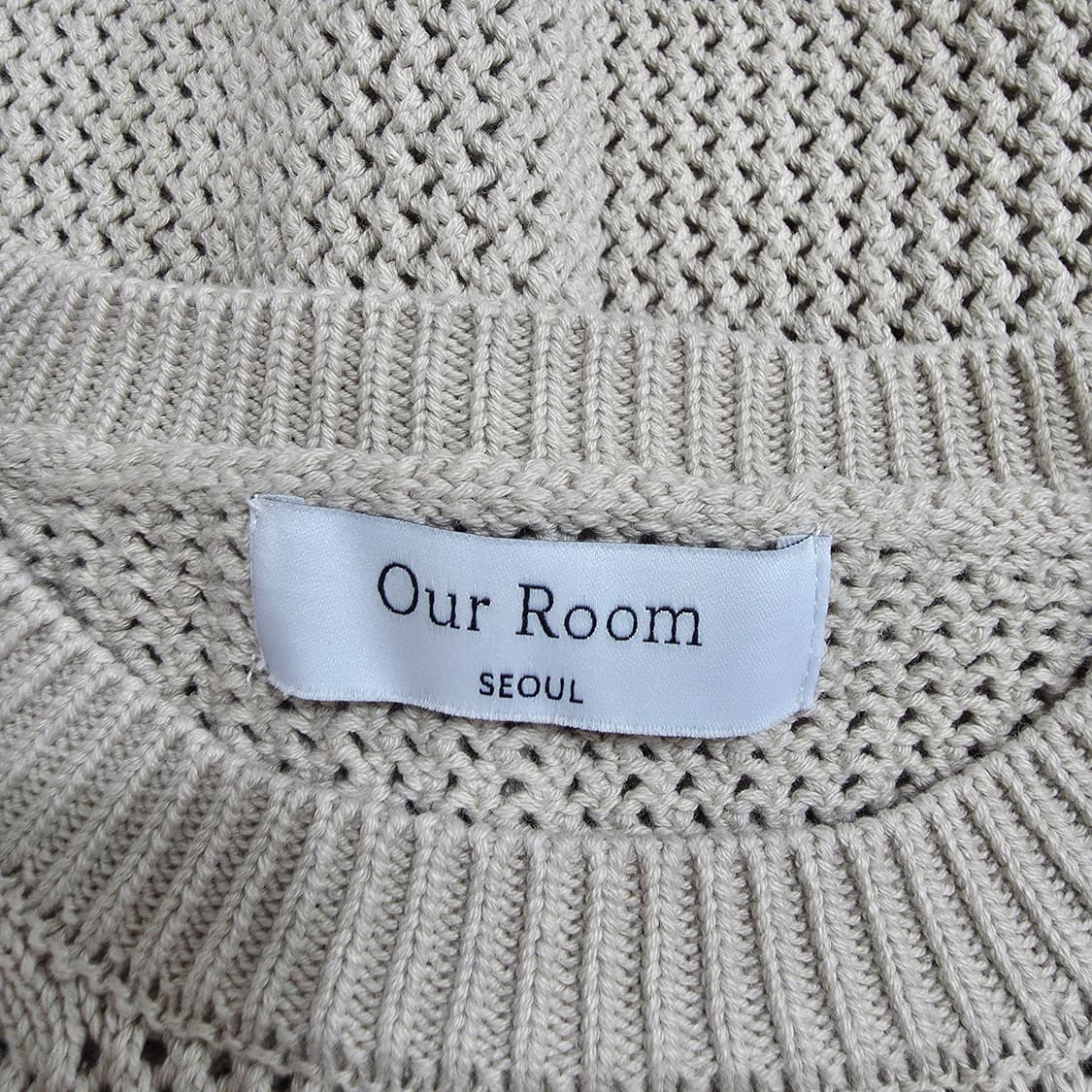 (F)아워룸 반팔 와플 니트 상품이미지4