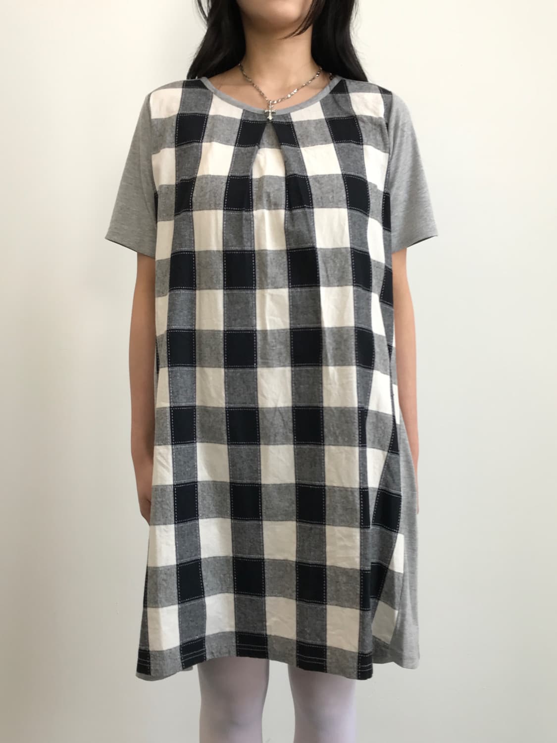 Jpn Big Check Patchwork Mini Onepeice  상품이미지3