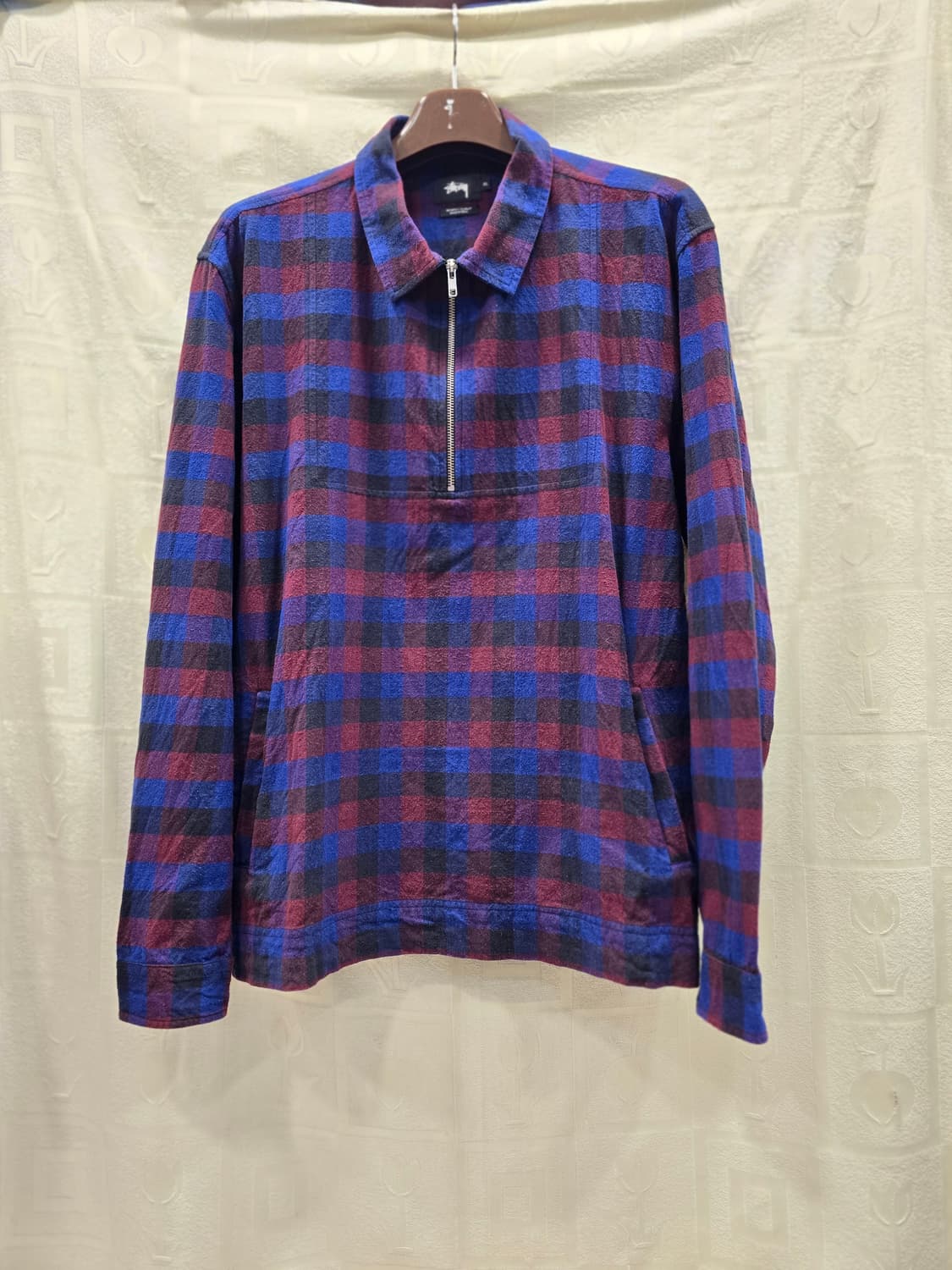 스투시 타탄 체크 하프 집업자켓 셔츠 105 상품이미지1