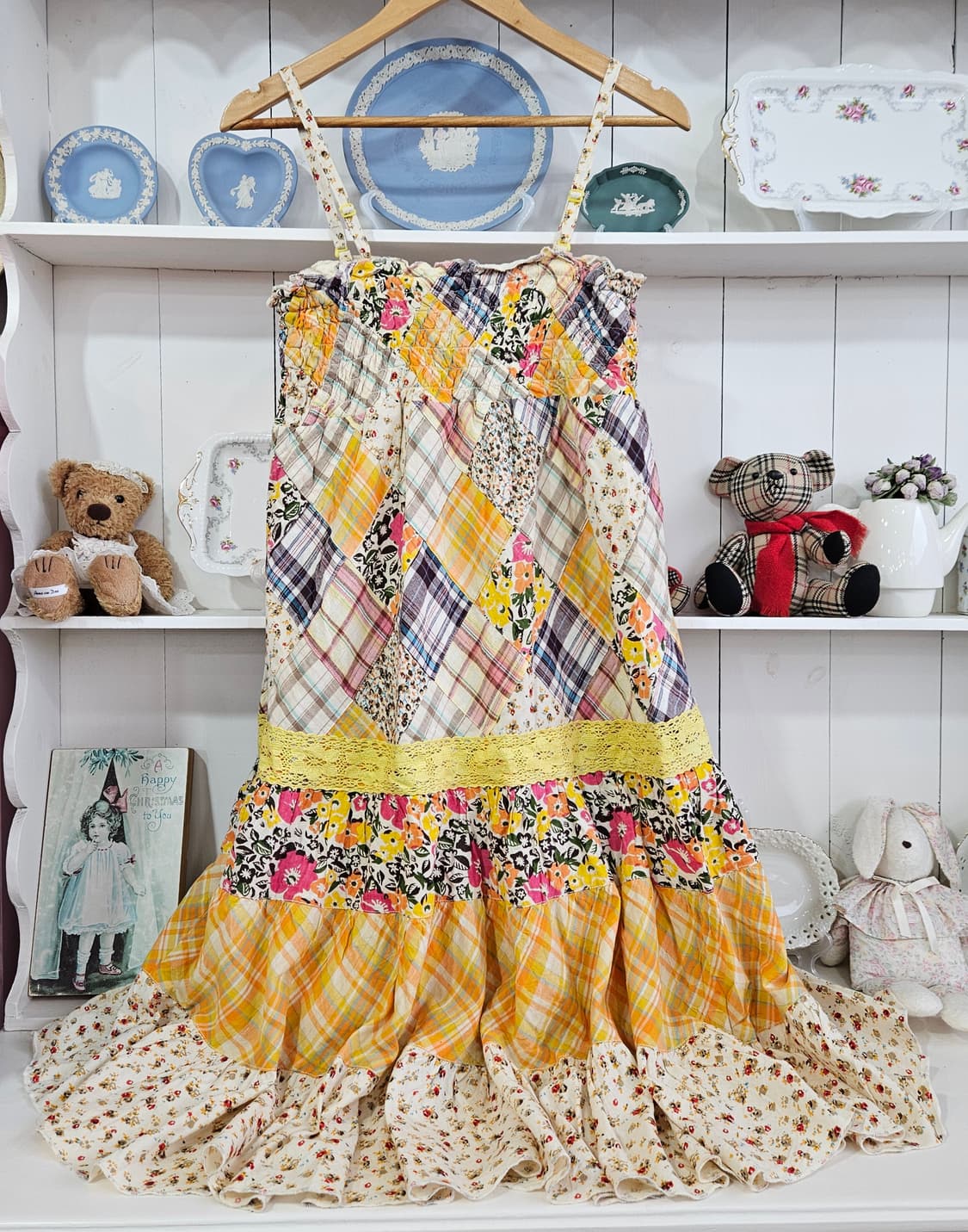 패치워크 원피스 상품이미지5