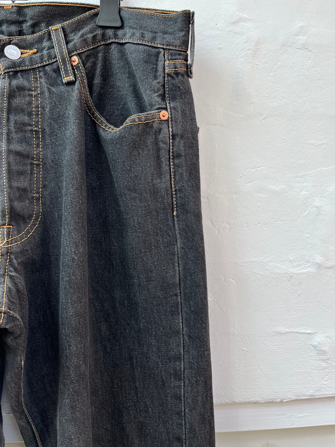 Levis 501 블랙 데님 팬츠 W34 상품이미지3
