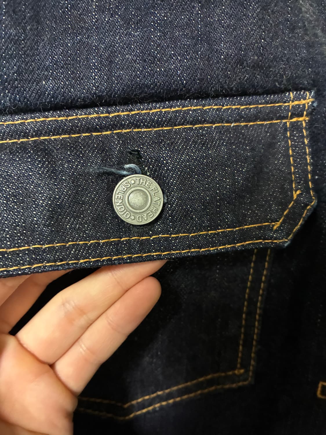 The flat head denim jacket type2 셀비지 데님 상품이미지2