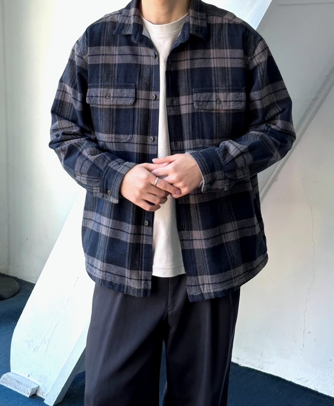 Inner fleece cpo design check blouson 상품이미지9