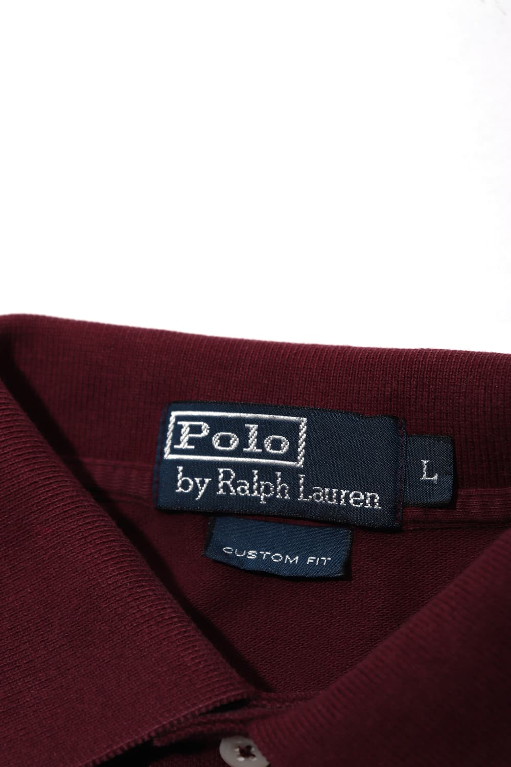 POLO RALPH LAUREN 버건디 커스텀핏 폴로 카라티 size L 상품이미지4
