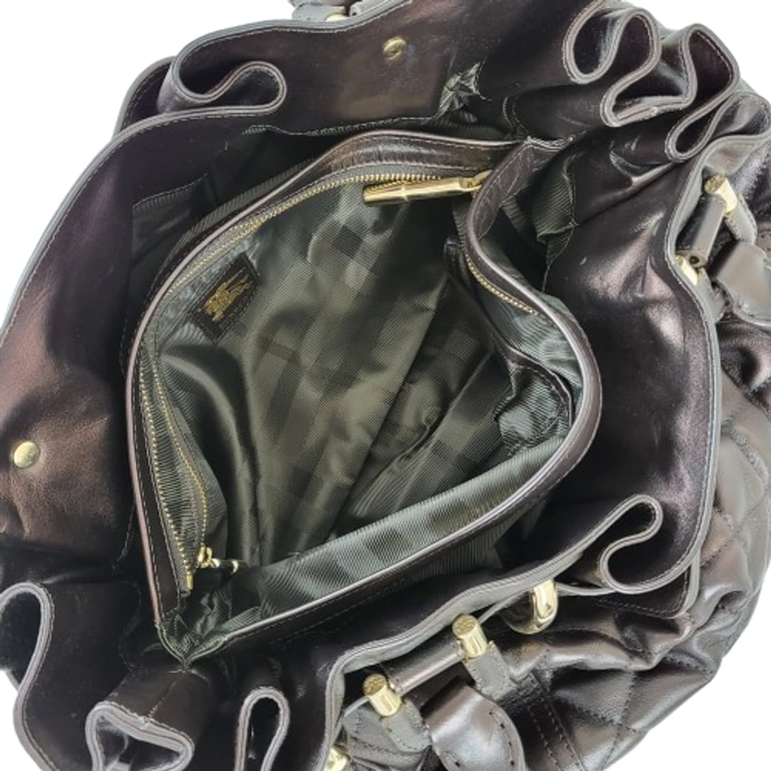 정품 버버리 벨티드 다크브라운 퀼팅 가죽 숄더백 상품이미지10