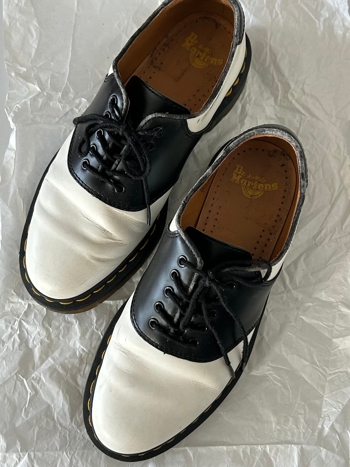 닥터마틴 1461 새들슈즈 블랙 화이트 상품이미지1
