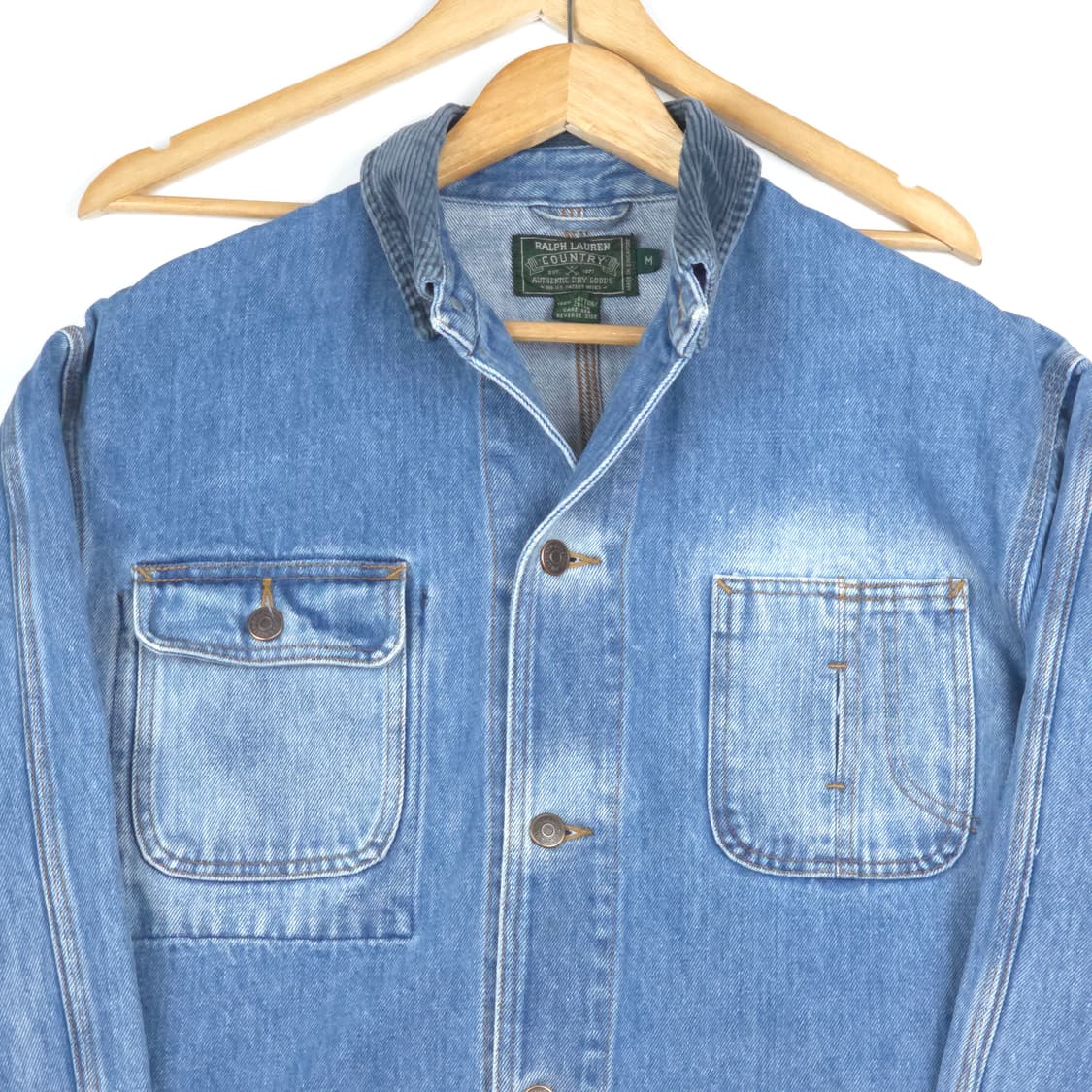 [M] 80's-90's 폴로 랄프로렌 컨트리 폴로컨트리 데님 초어자켓 상품이미지3