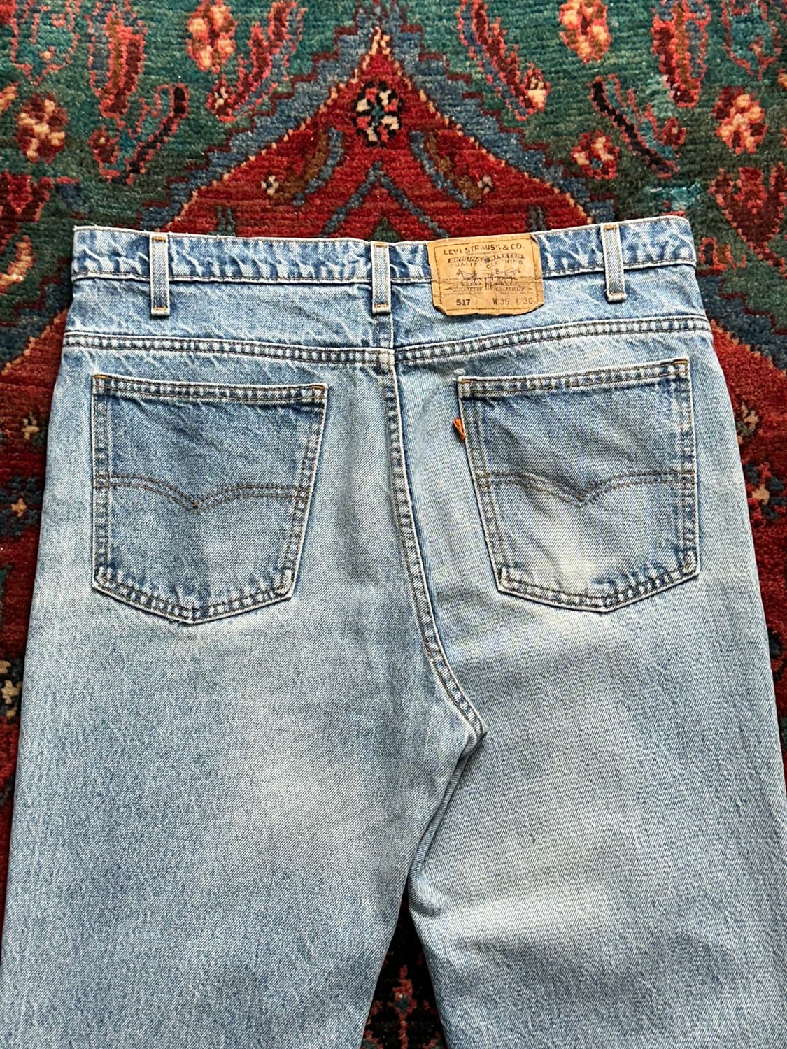90's USA Made 빈티지 리바이스 오렌지탭 517 부츠컷 상품이미지6