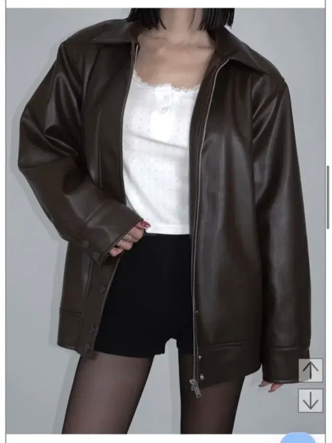 페일제이드 브라운 레더자켓 상품이미지1